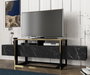 Hanah Home Soporte de TV Moderno en Negro y Dorado